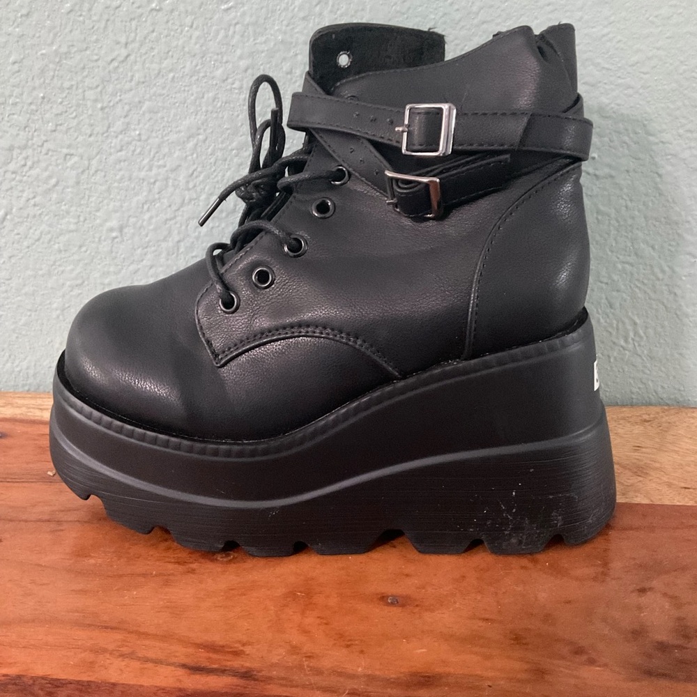 Women's Black Platform Ankle Boots